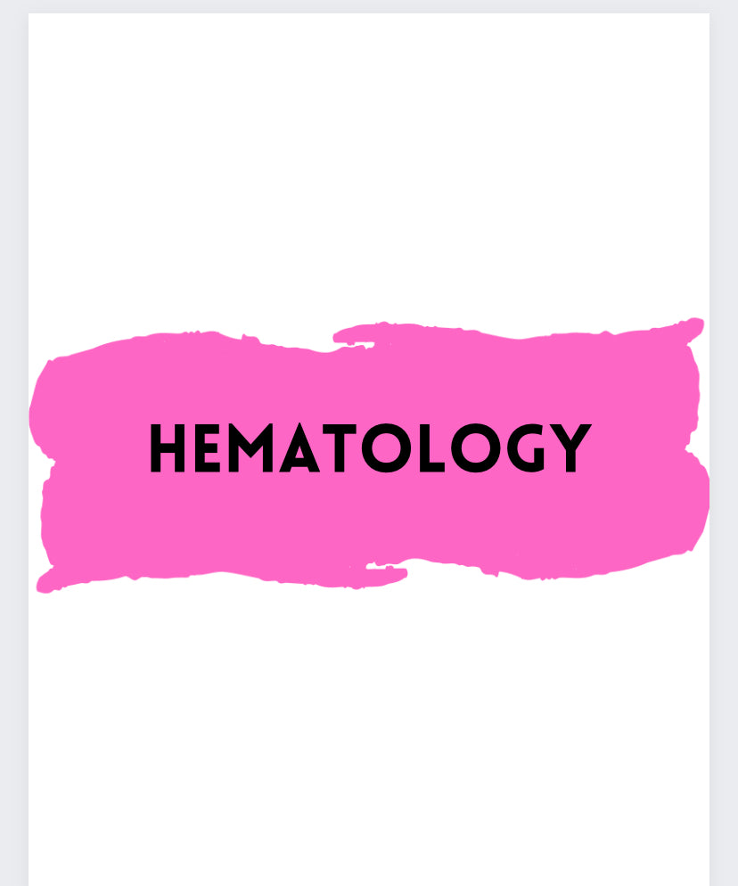 Hematology Study Guide