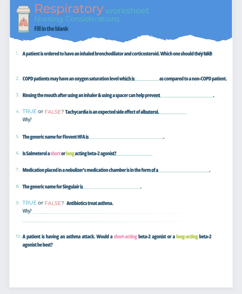 Pharmacology Workbook